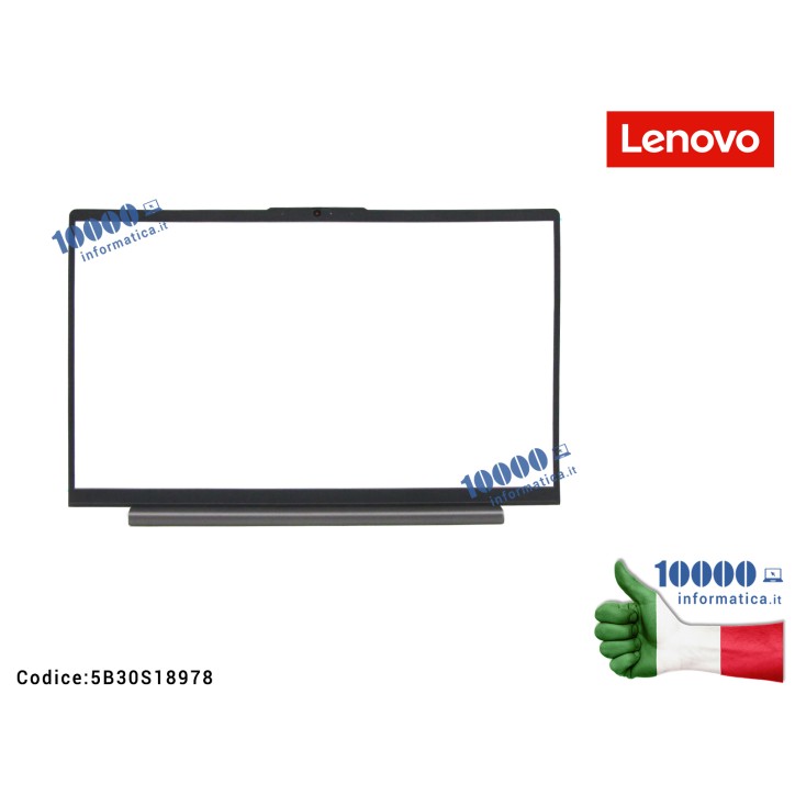 COVER BEZEL LCD LENOVO IDEAPAD 5-15ITL05 5-15ARE05 5-15ALC05 5B30S18978 Cornice Display Bezel LCD LENOVO [Grigio Scuro] IdeaPad 5-15IIL05 (81YK) 5-15ITL05 (82FG) 5-15ARE05 (81YQ) 5-15ALC05 [GRP_GY] 5B30S18978 FRU5B30S18978