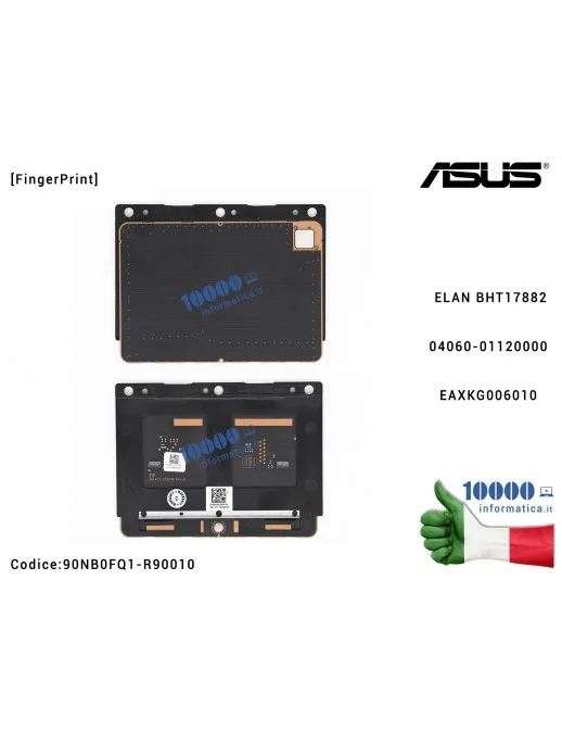 90NB0FQ1-R90010 Touchpad [FingerPrint] ASUS VivoBook X510 S510 S510U S510UA S510UN S501UR X510U X510UA X510UN X510UR F510U F5...