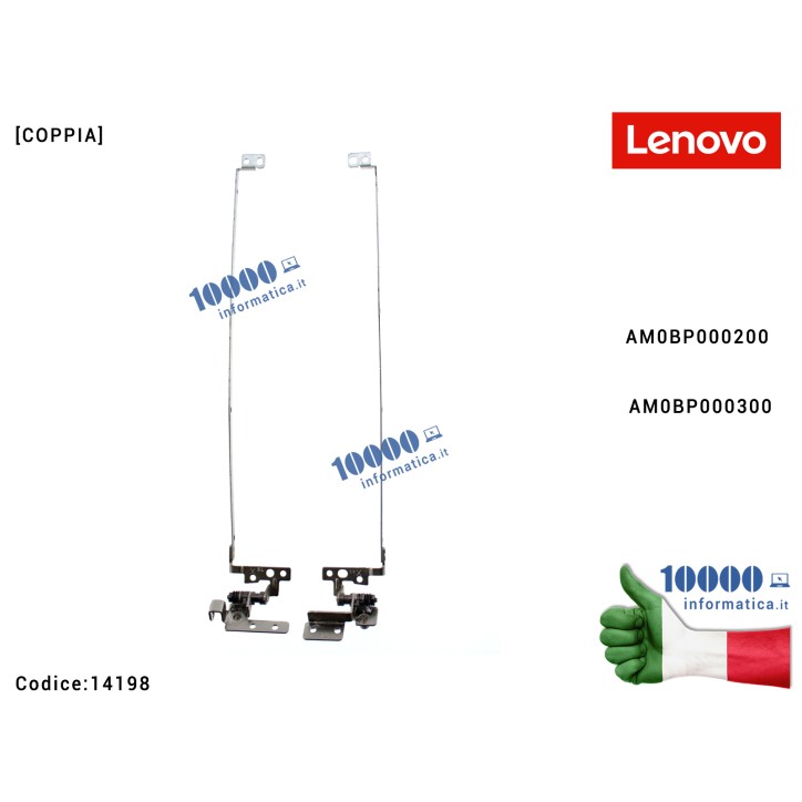 Cerniere Hinges LENOVO G560 G565 Z560 Z565 [COPPIA] AM0BP000200 AM0BP000300 Cerniera Hinge