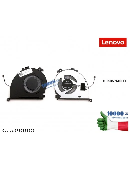 5F10S13905 Ventola Fan CPU LENOVO ThinkBook 14-IIL (20SL) 14-IML (20RS) 15-IIL (20SM) 15-IML (20RV) DQ5D576G011 5F10S13905 FR...