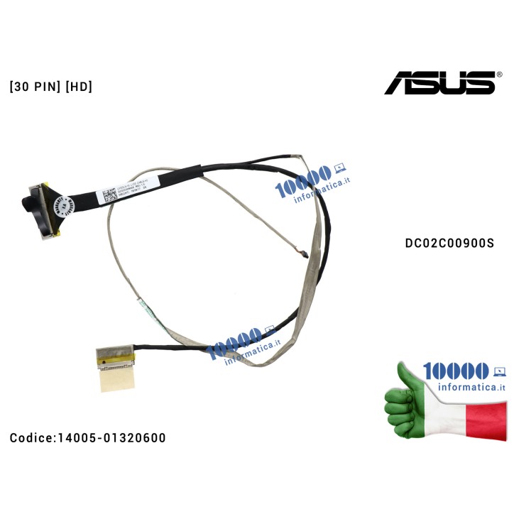 Cavo Flat LCD ASUS [30 PIN] [HD] ZenBook UX303 UX303L UX303LA UX303LB UX303LN UX303UB DC02C00900S 14005-01320600