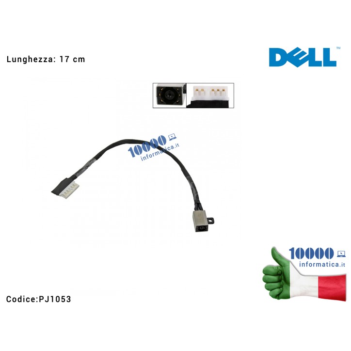 Connettore DC Power Jack PJ1053 DELL Inspiron 3480 3481 3580 3581 3582 3583 3584 3490