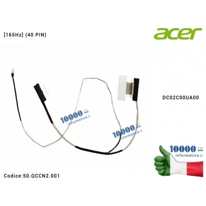Cavo Flat LCD ACER Nitro AN515-45 AN515-57 (N20C1) [165Hz] (40 PIN) GH51Z DC02C00UA00 50.QCCN2.001 50QCCN2001