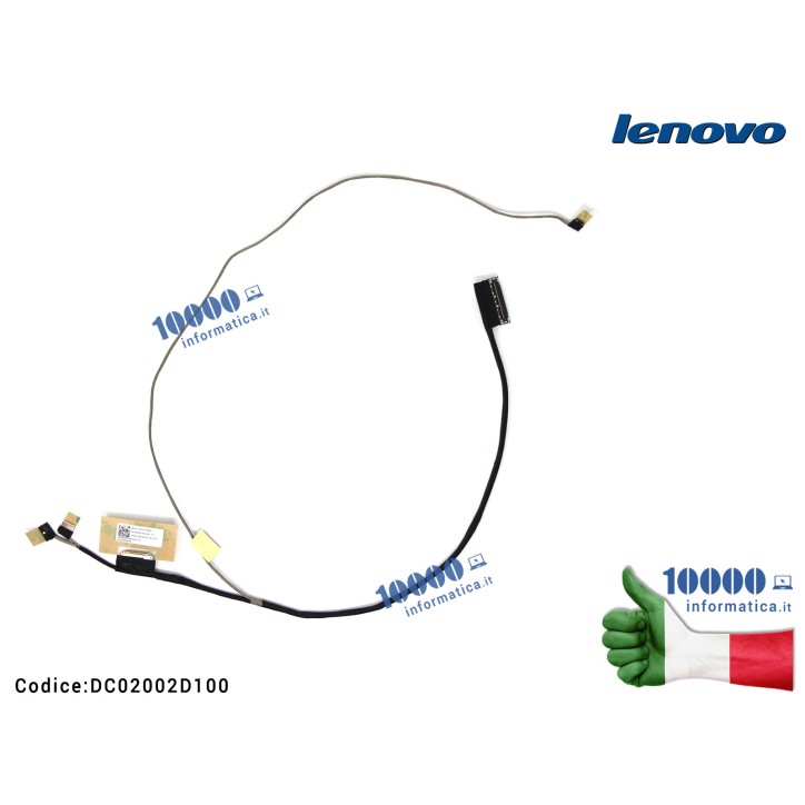 Cavo Flat LCD LENOVO [BIUY1] Yoga 510-14ISK (80S7) 510-14AST (80S9) 510-14IKB (80VB) Flex 4 1580 (80VE) 4-1570 (80SB) 4-1480 (80VD) 4-1435 (80SC) 4-1470 (80SA) DC02002D100 5C10L45902 FRU5C10L45902