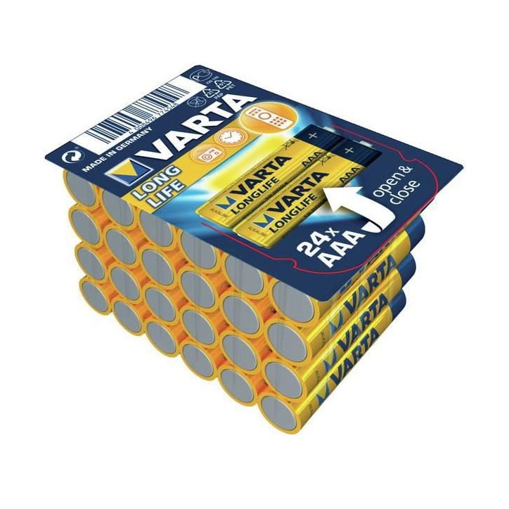 04103301124 Varta Battery LONGLIFE DE AAA LR03 24St.