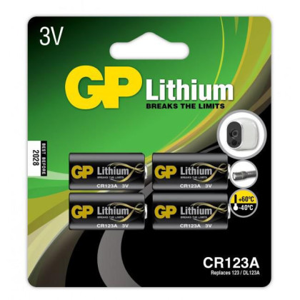 102033 GP LITHIUM BATTERY CR123A Lithium CR 123A, Single-use