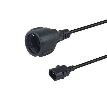 112106 Equip Power Cable Black 0.25 M Iec C14 Cee7/3
