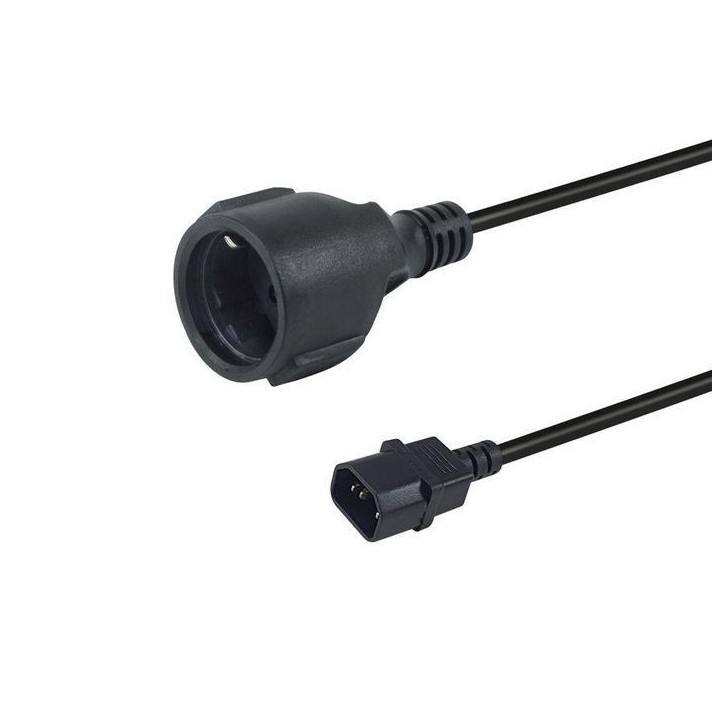 112106 Equip Power Cable Black 0.25 M Iec C14 Cee7/3
