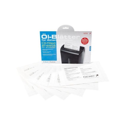 12627 Genie Paper Shredder Accessory 6 Pc(S) Lubricant Sheets