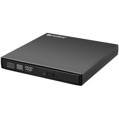 133-66 Sandberg USB DVD Drive USB Mini DVD Burner, Black,