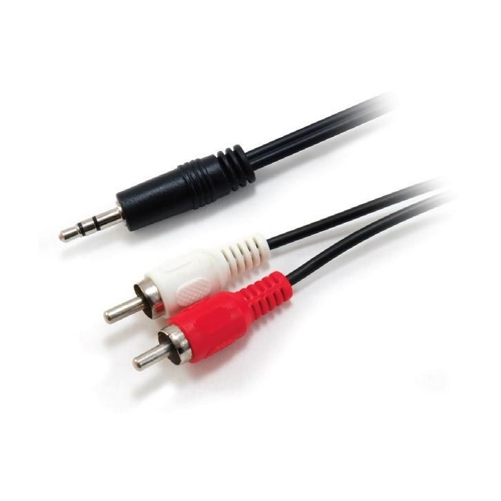 14709207 Equip jack male / 2x RCA male 2m 3.5mm Male to 2xRCA Male