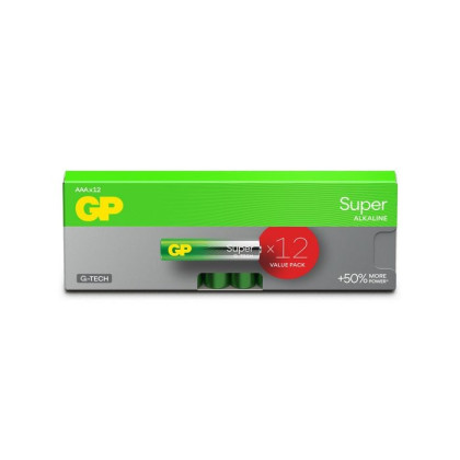151433 GP SUPER ALKALINE AAA/LR03 Battery. 12-Pack