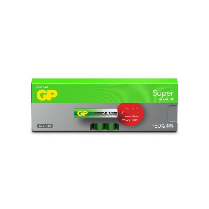 151433 GP SUPER ALKALINE AAA/LR03 Battery. 12-Pack