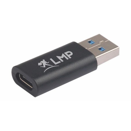 18985 LMP USB-C (f) to USB A (m) adapter, 5G/3A - black