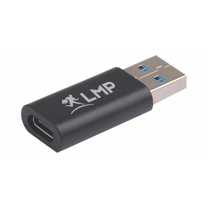 18985 LMP USB-C (f) to USB A (m) adapter, 5G/3A - black