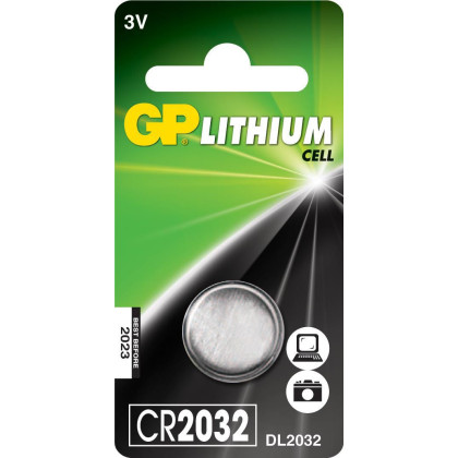 2184 GP LITHIUM BUTTON CELL CR2032 Blister with 1 battery. 3V