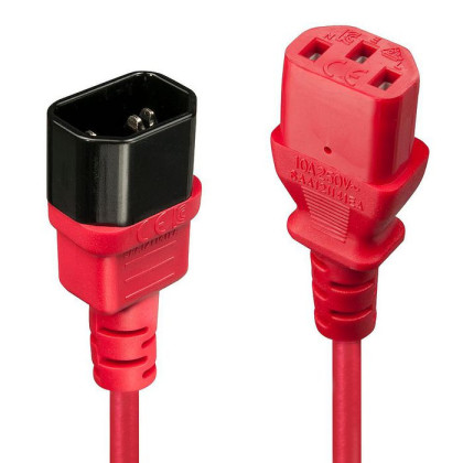 30476 Lindy 0.5m C14 to C13 Mains Extension Cable, lead free,