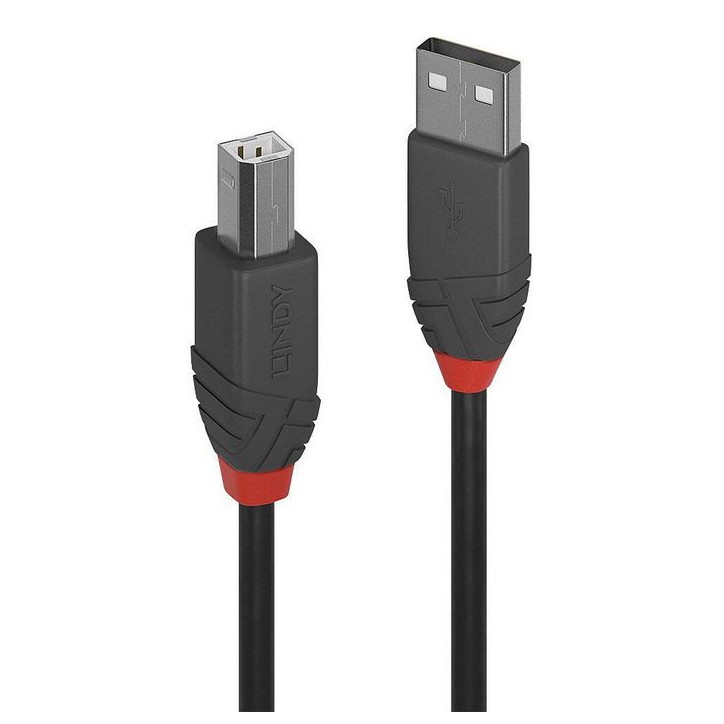 36671 Lindy 0,5M Usb 2.0 Type A To B 820346 Cable, Anthra Line