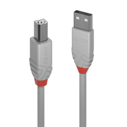 36684 Lindy 3M Usb 2.0 Type A To B Cable, 832546 Anthra Line, Grey