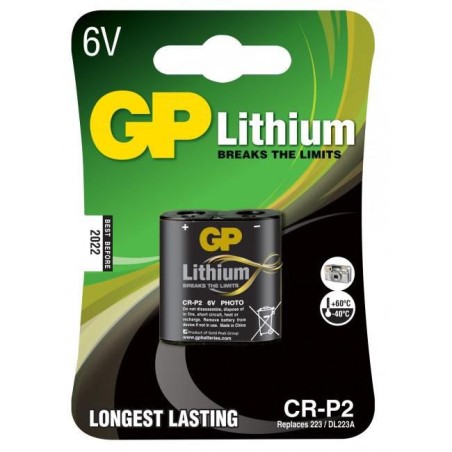 3701 GP LITHIUM BATTERY CR P2 3701, Any brand, 6 V, Lithium