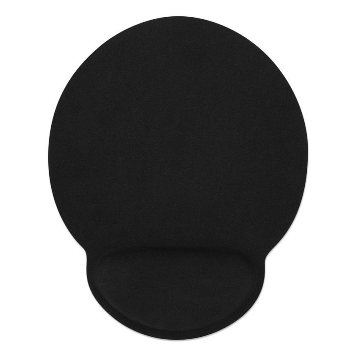 434362 Manhattan Wrist-Rest Mouse Pad, Black Gel-like Foam