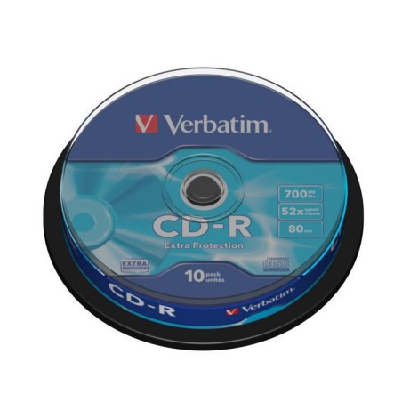 43437 Verbatim CD-R 52X Extra Protect. 700MB 10 Pack
