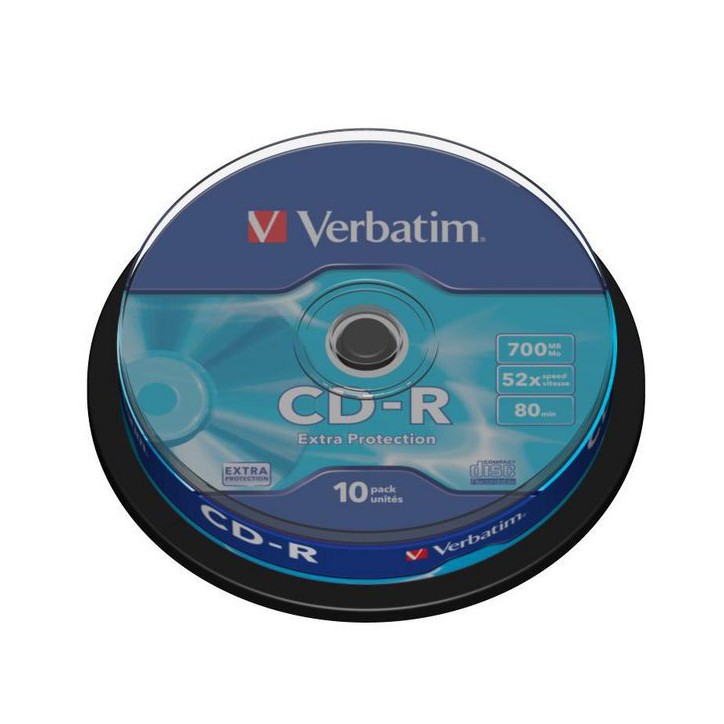 43437 Verbatim CD-R 52X Extra Protect. 700MB 10 Pack