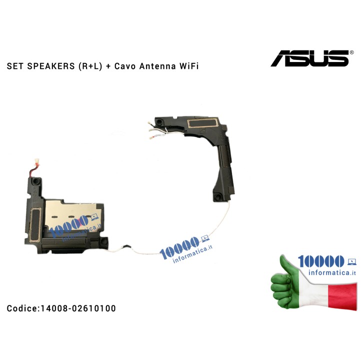 Altoparlanti Speaker ASUS VivoBook S14 S406U S406UA X406U X406UA + Cavo Antenna WiFi (SET SPEAKERS R+L)