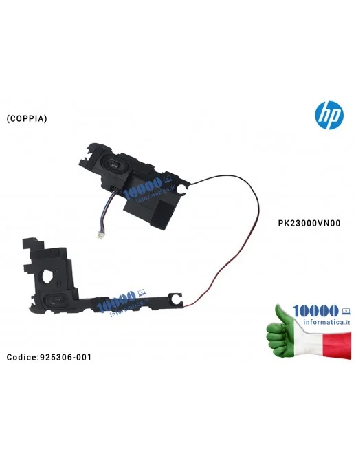Altoparlanti Speaker HP Pavilion 15-BS 15-BW 250 G6 255 G6 TPN-C129 TPN-C130 (COPPIA) L+R Set DESTRO e SINISTRO PK23000VN00