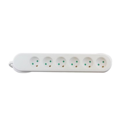 584420007 Mercodan Power strip with 6 outlets KF-DB-06 earthed, 3.0m cable, white