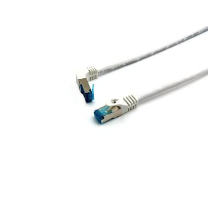 605804 Equip Cat.6A S/Ftp Patch Cable, Angled To Straight Plug,