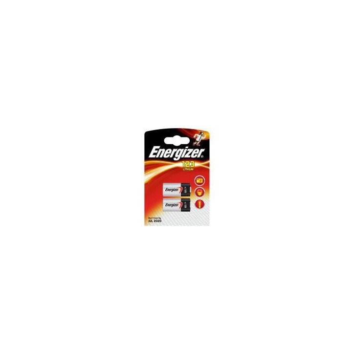 628289 Energizer CR123/CR123A single Use 2 pack 3.0V Lithium 2St.