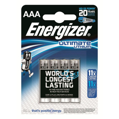 639171 Energizer 1x4 ENERGIZER Ultimate Lithium Micro AAA LR 03 1,5V