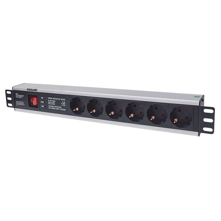 713962 Intellinet 19" 1.5U Rackmount 6-Output Power Distribution Unit (PDU)