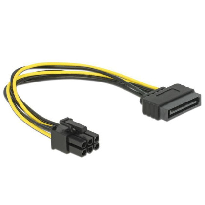 82924 Delock Cable Power SATA 15 pin 6 pin PCI Express 82924, 0.21