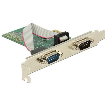 89555 Delock PCI Express x1 Card to 2 x Serial RS-232 89555, PCIe,