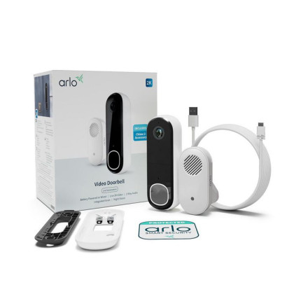AVDK4001-100PES Arlo Essential Video Doorbell 2K & Chime