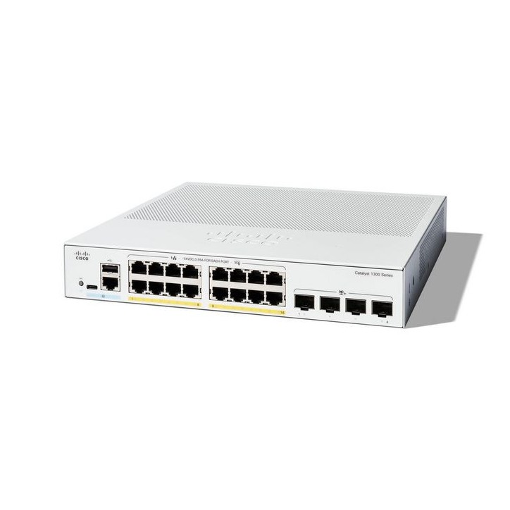 C1300-16P-4X Cisco 16P-4X Managed Switch, 16 Port Ge, Poe, 4X10Ge Sfp+,