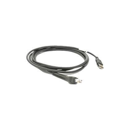 CBA-U01-S07ZAR Zebra USB Cable Serie A, Grey, 2.1m 100282, 13-CBA-U01-S07ZAR Straight