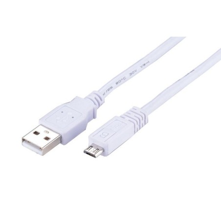 CUSBAMMBM-050-W LinkIT USB 2.0, A - Micro B, 5m, 35996 White White Cord and White