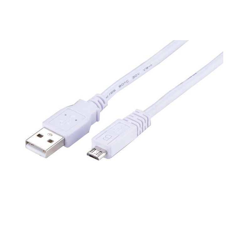 CUSBAMMBM-050-W LinkIT USB 2.0, A - Micro B, 5m, 35996 White White Cord and White