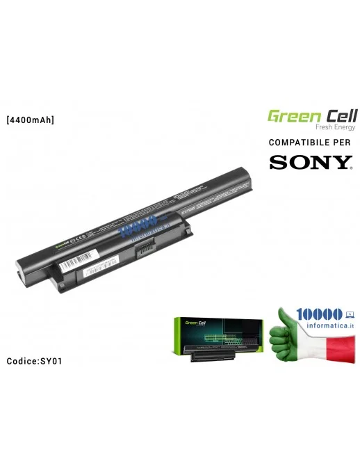 Batteria VGP-BPS22 Green Cell Compatibile per SONY VPC-EA VPC-EB VPC-EC PCG-91111M PCG-71211M PCG-61211M PCG-71212M [4400mAh]