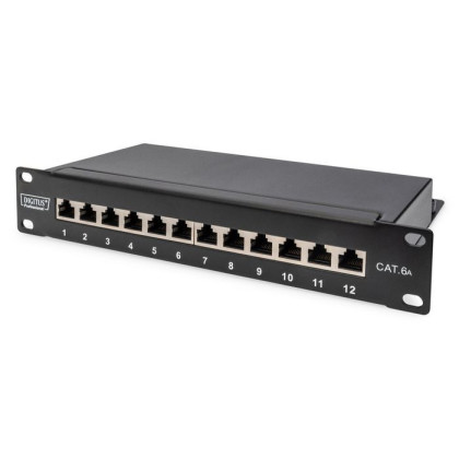 DN-91612S-EA Digitus CAT 6A Patch Panel, shielded, 12-Port label field, 1U, 10"