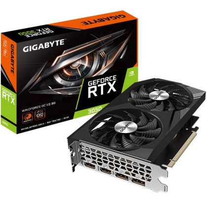 GV-N3050WF2OCV2-8GD Gigabyte Geforce Rtx 3050 Windforce Oc V2 8G Nvidia 8 Gb Gddr6