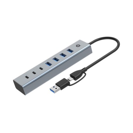 HUBBIES20G Conceptronic 7-Port Usb 3.0 Hub, 5Gbps, Usb-C X 3, Usb-A X 4