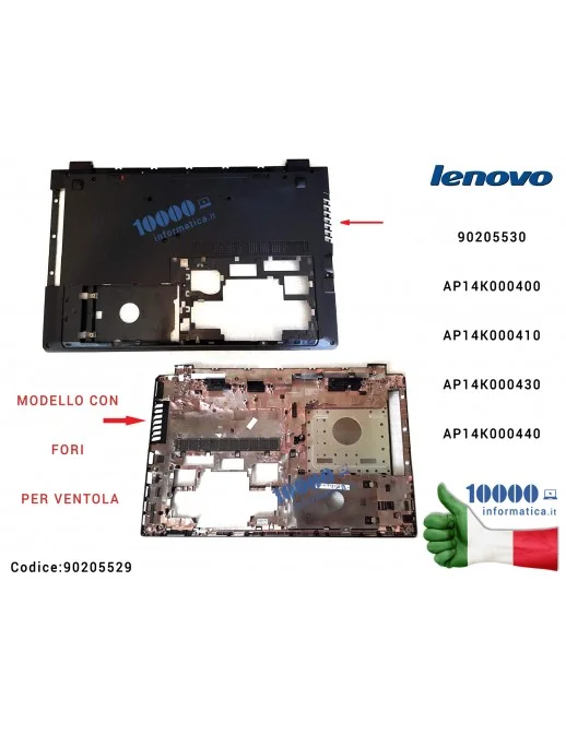 Bottom Case Scocca Inferiore LENOVO [Fori VENTOLA] IdeaPad B50-30 B50-45 B50-70 B50-80 B51-30 B51-80 N50-45 N50-70 N50-80 305-15