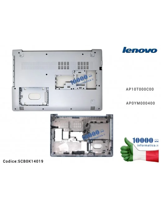 Bottom Case Scocca Inferiore [BIANCO] LENOVO IdeaPad 300-15 300-15IBR 300-15ISK AP10T000C00 AP0YM000400 Lower Case