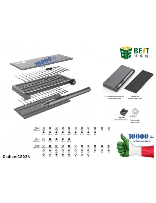 Cacciavite Elettrico Magnetici di Precisione BEST BST-9911 Esagonali Torx mini Stella batteria al litio Kit Atrezzi per Riparazi