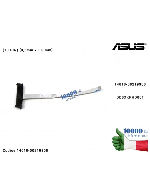 Connettore FFC HDD Hard Disk SATA ASUS X509 F509 10P 0.5 L109,6 14010-00219800 Cavo Hard Disk Connettore HDD SATA FFC ASUS VivoB
