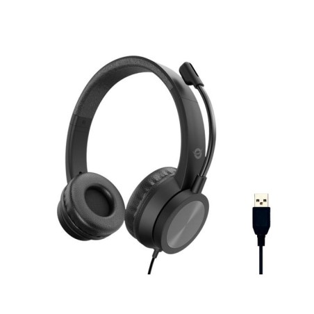 POLONA05B Conceptronic Stereo Usb Headset, Noise Cancelling Microphone